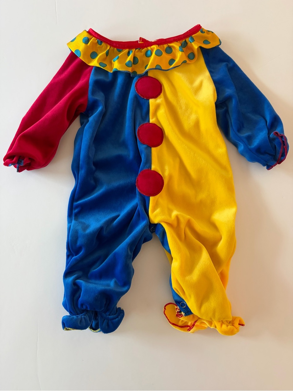 Vintage Classic Clown Costume Halloween Dress Up Baby 0-9 Months One Piece Cute